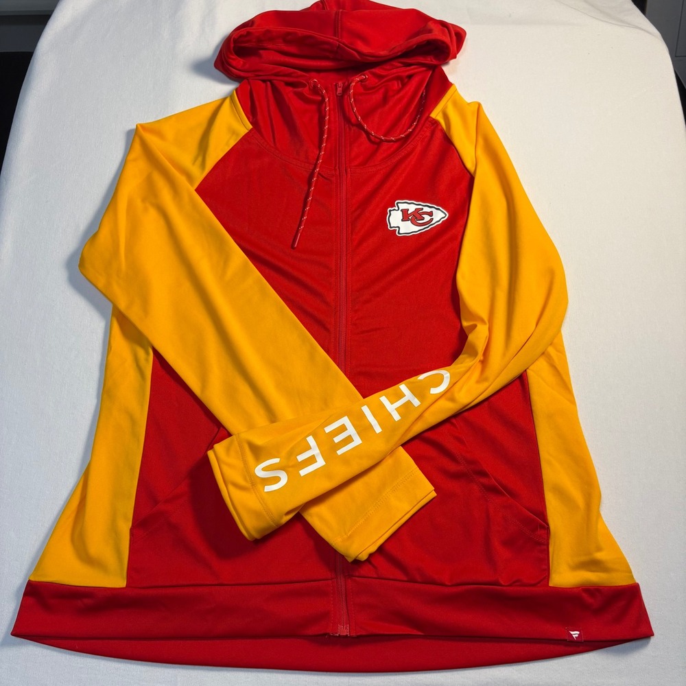Fanatics, KC Chiefs Hoodie, XL, Red, Full Zip Lightweight Jacket